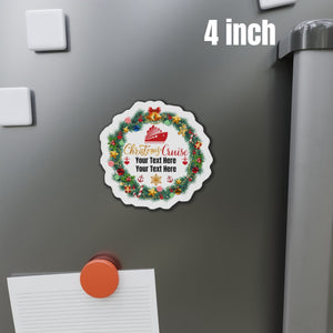 Personalized Christmas Wreath Cruise Door Magnet Cruise Door Magnets Cruise Into