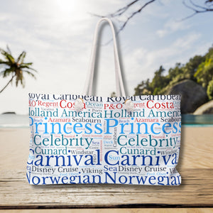 Cruise Words Oversized Tote Bag Bags Cruise Into