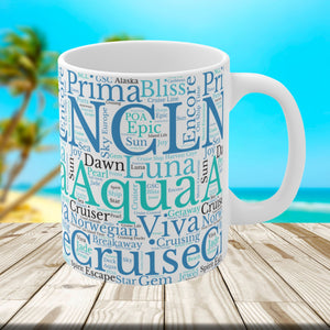 Norwegian Cruise Words Coffee Mug Mug Cruise Into