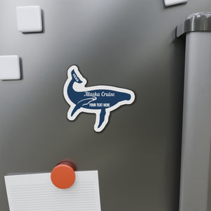 Personalized Humpback Whale Alaska Cruise Door Magnet Cruise Door Magnets Cruise Into