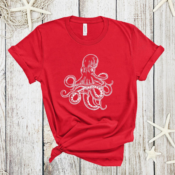 Scarlet Night Octopus Virgin Voyages T-shirt SHIRT Cruise Into