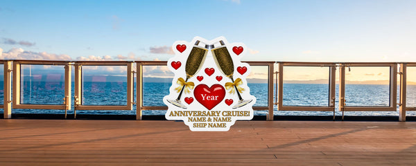 Personalized Anniversary Cruise Magnet