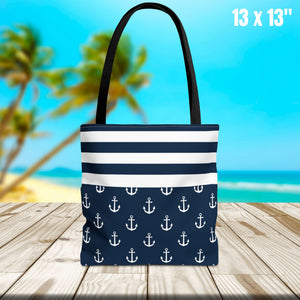Anchor Nautical Stripes Cruise Tote Bag Bags Cruise Into