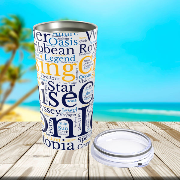 Royal Caribbean Cruise Words Tumbler 20 oz Tumbler Cruise Into