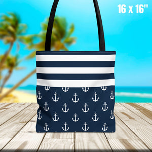 Anchor Nautical Stripes Cruise Tote Bag Bags Cruise Into