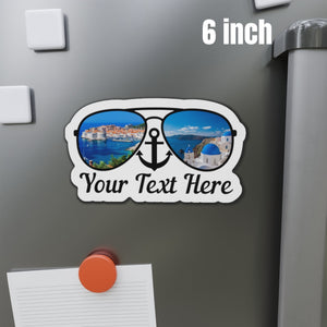 Personalized Mediterranean Sunglasses Cruise Door Magnet Cruise Door Magnets Cruise Into