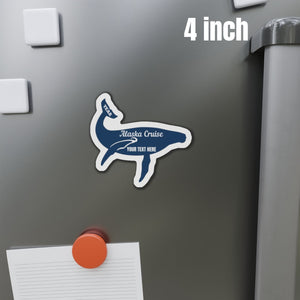 Personalized Humpback Whale Alaska Cruise Door Magnet Cruise Door Magnets Cruise Into