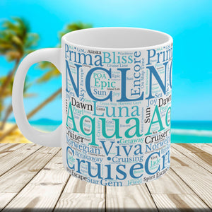 Norwegian Cruise Words Coffee Mug Mug Cruise Into