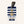 Cruise Mode On acrylic luggage tag with navy and white stripes, gold anchor design, and black leather strap