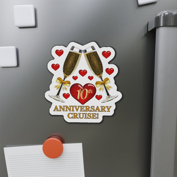 10th Anniversary Cruise Door Magnet Cruise Door Magnets 5" x 5"  