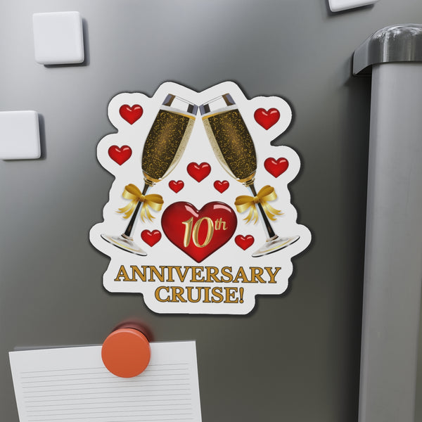 10th Anniversary Cruise Door Magnet Cruise Door Magnets 6" × 6"  