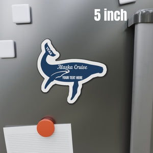 Personalized Humpback Whale Alaska Cruise Door Magnet Cruise Door Magnets Cruise Into