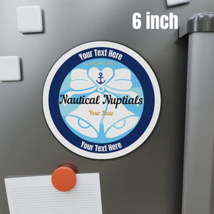 Personalized Nautical Nuptials Wedding Cruise Door Magnet Cruise Door Magnets Cruise Into