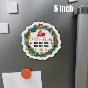 Personalized Christmas Wreath Cruise Door Magnet Cruise Door Magnets Cruise Into