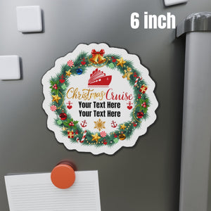 Personalized Christmas Wreath Cruise Door Magnet Cruise Door Magnets Cruise Into