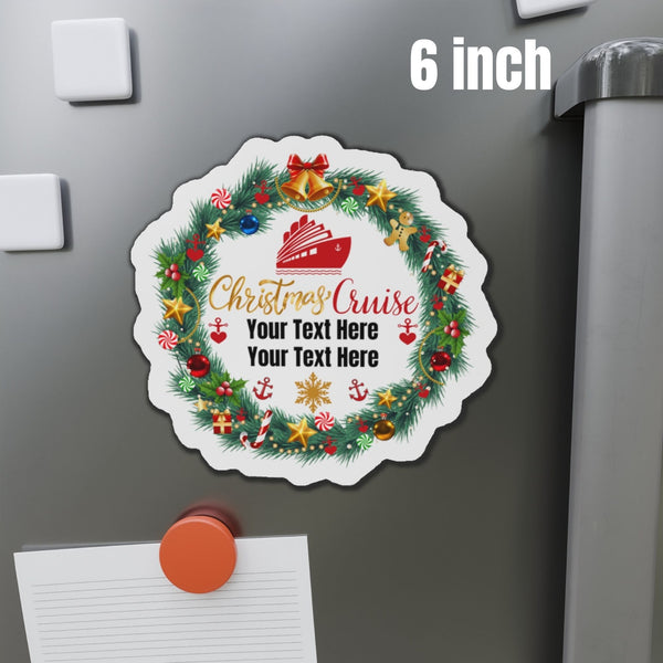 Personalized Christmas Wreath Cruise Door Magnet Cruise Door Magnets Cruise Into