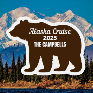 Personalized Alaska Bear Cruise Door Magnet Cruise Door Magnets