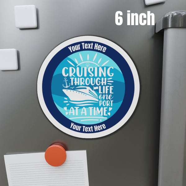 Personalized Cruising Through Life One Port At A Time Cruise Door Magnet Cruise Door Magnets Cruise Into