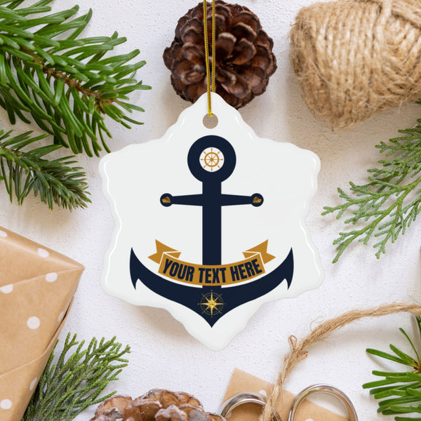 Personalized Anchor Christmas Tree Ornament Cruise Tree Ornaments One Size  