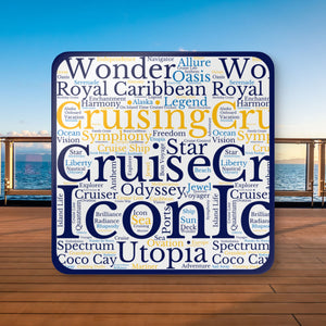 Royal Caribbean Cruise Coaster Set (4-Piece) Coasters Cruise Into