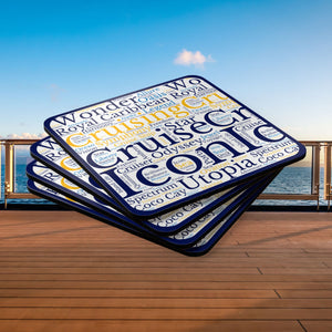 Royal Caribbean Cruise Coaster Set (4-Piece) Coasters Cruise Into