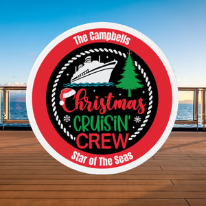 Personalized Christmas Cruisin' Crew Cruise Door Magnet Cruise Door Magnets Cruise Into