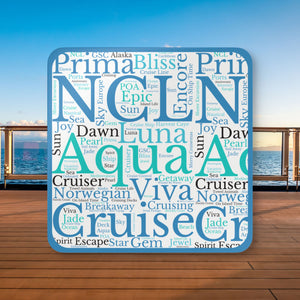 Norwegian Cruise Coaster Set (4-Piece) Coasters Cruise Into