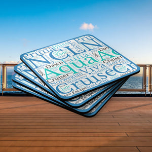 Norwegian Cruise Coaster Set (4-Piece) Coasters Cruise Into