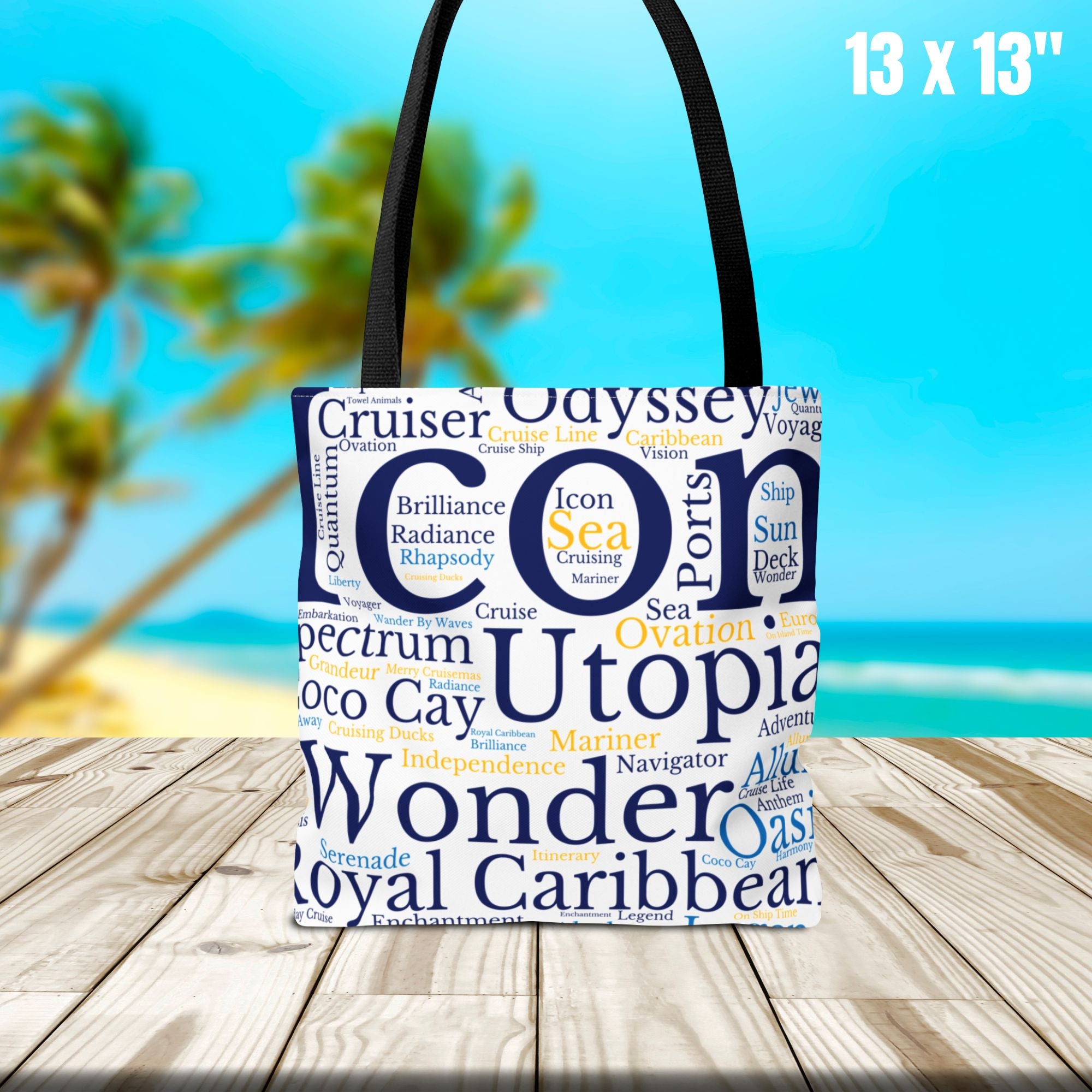 best collapsible port tote bag travel cruise Royal Caribbean Cruise Tote Bag