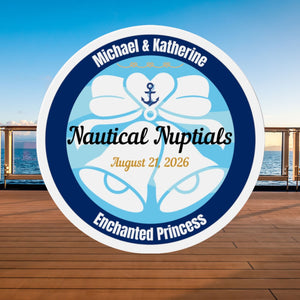 Personalized Nautical Nuptials Wedding Cruise Door Magnet Cruise Door Magnets Cruise Into