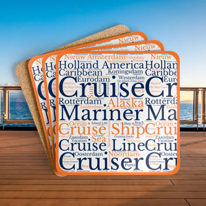 Holland America Cruise Coaster Set (4-Piece) Coasters Cruise Into