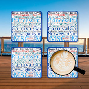 Cruise Words Coaster Set (4-Piece) Coasters Cruise Into