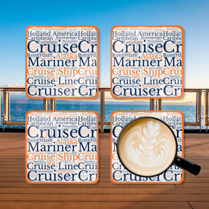 Holland America Cruise Coaster Set (4-Piece) Coasters Cruise Into