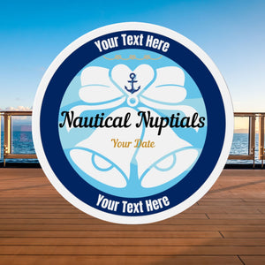Personalized Nautical Nuptials Wedding Cruise Door Magnet Cruise Door Magnets Cruise Into