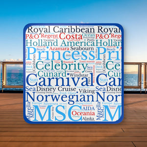 Cruise Words Coaster Set (4-Piece) Coasters Cruise Into