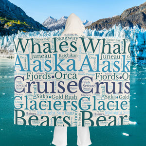 Alaska Cruise Hooded Sherpa Fleece Blanket Fleece Blankets Cruise Into