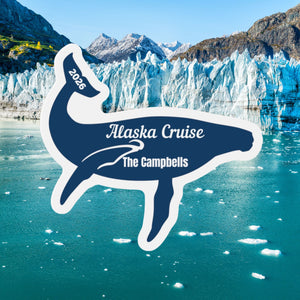 Personalized Humpback Whale Alaska Cruise Door Magnet Cruise Door Magnets Cruise Into