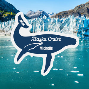 Personalized Humpback Whale Alaska Cruise Door Magnet Cruise Door Magnets Cruise Into