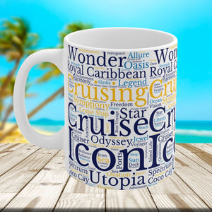 Royal Caribbean Cruise Words Coffee Mug Mug Cruise Into