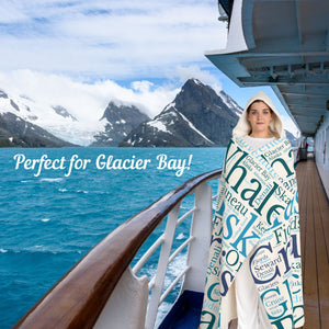 Alaska Cruise Hooded Sherpa Fleece Blanket Fleece Blankets Cruise Into