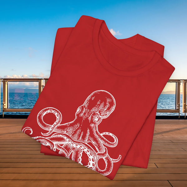 Scarlet Night Octopus Virgin Voyages T-shirt SHIRT Cruise Into