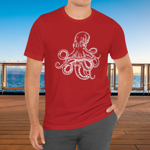 Scarlet Night Octopus Virgin Voyages T-shirt SHIRT Cruise Into