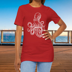 Scarlet Night Octopus Virgin Voyages T-shirt SHIRT Cruise Into