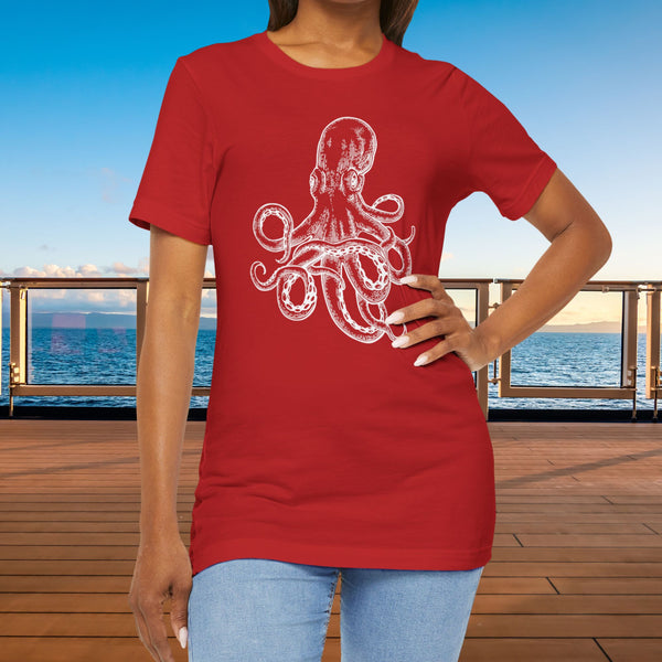 Scarlet Night Octopus Virgin Voyages T-shirt SHIRT Cruise Into