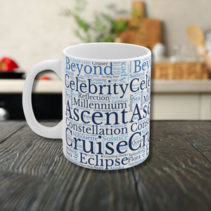 Celebrity Cruise Words Mug Mug   