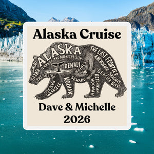 Personalized Alaska destinations bear cruise door magnet