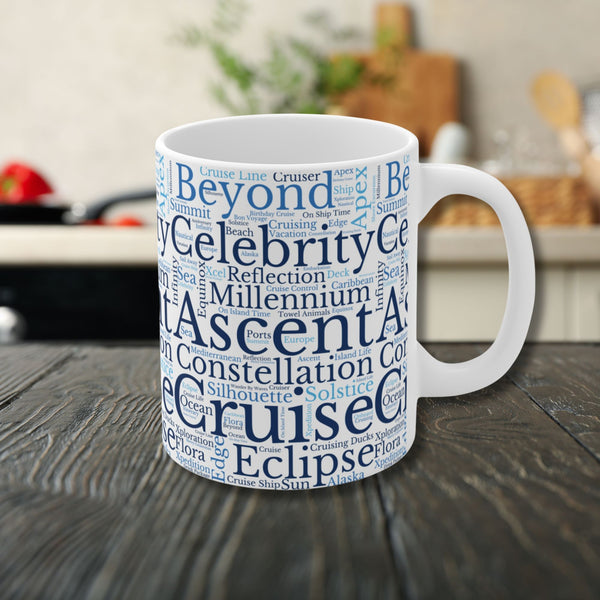 Celebrity Cruise Words Mug Mug   