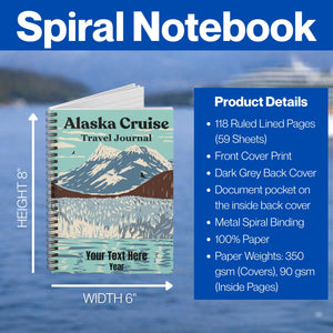Personalized Alaska Cruise Glacier Bay Travel Journal Journal Cruise Into