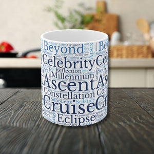 Celebrity Cruise Words Coffee Mug Mug Cruise Into