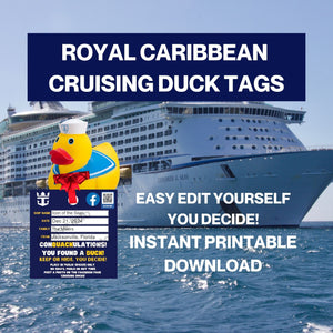 Royal Caribbean Cruising Duck Tags Printable Digital Download Digital Download   